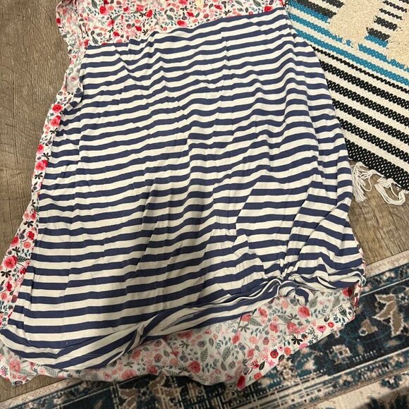 Matilda Jane Wish You Were Here Floral Striped Top Small - Picture 6 of 12